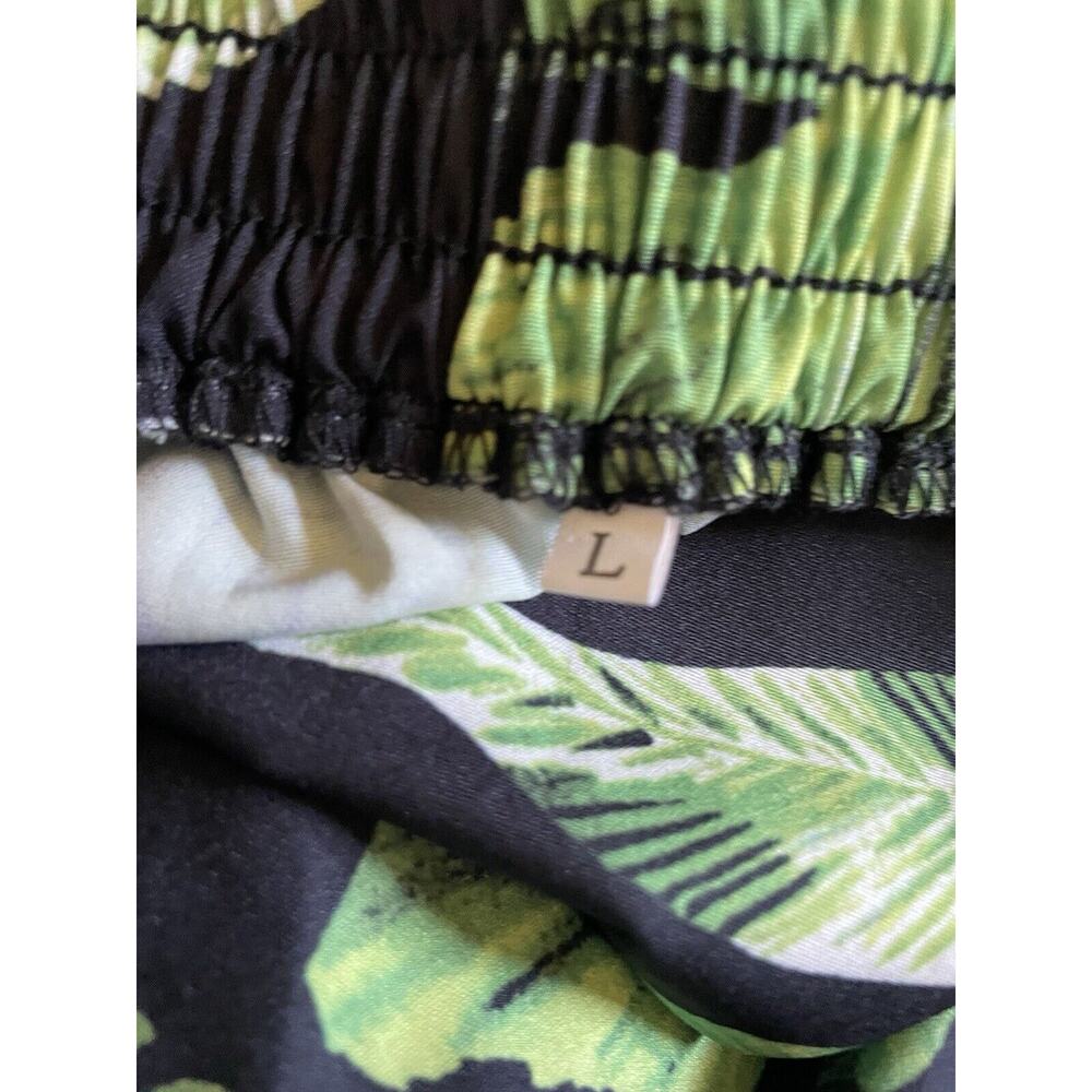 Ezcosplay Women High Waisted Hawaiian Tropical Floral Maxi Skirt Ruffle - Picture 11 of 13